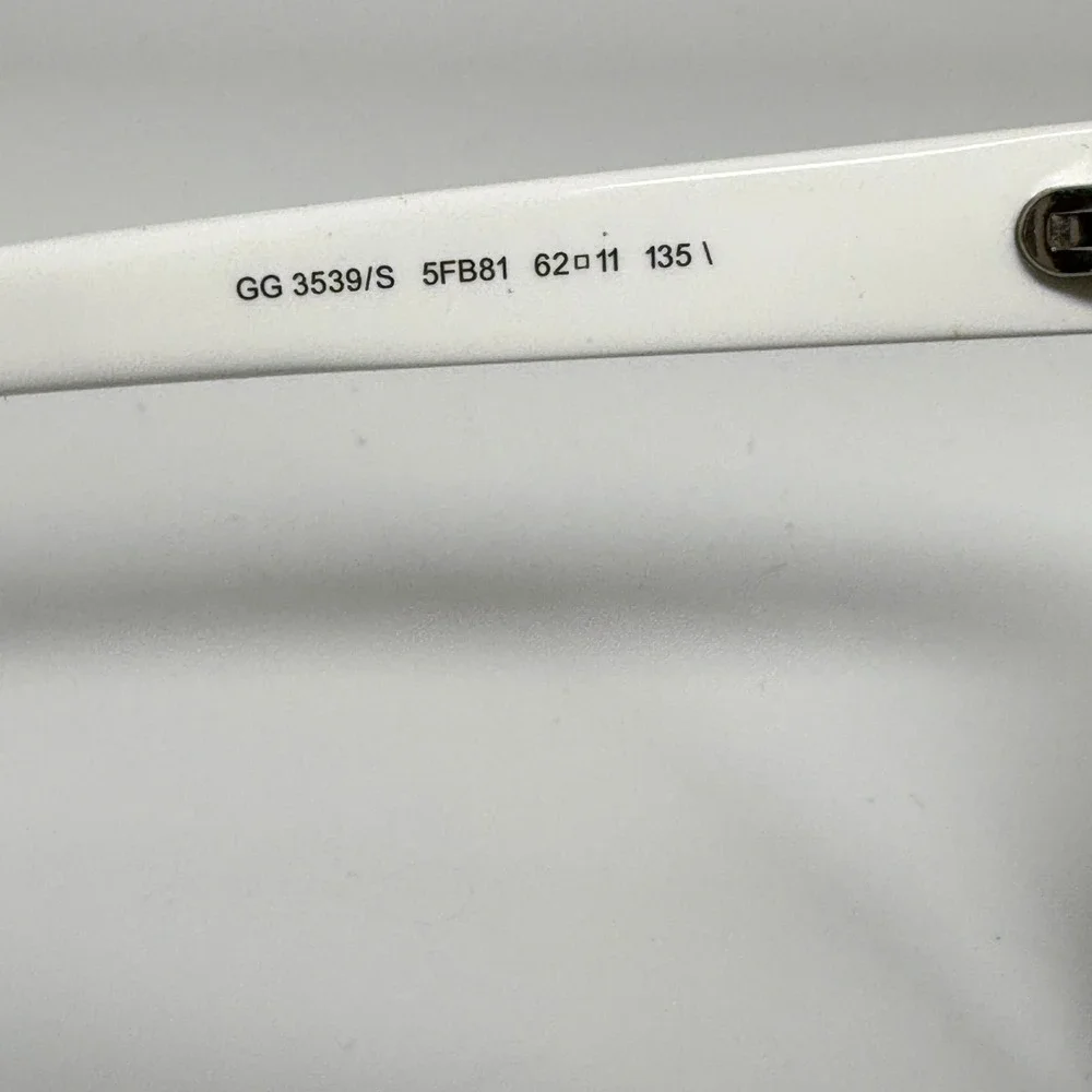 Gucci GG 3539/S 5FB81 Sunglasses‎ Black White Web Stripe 62-11-135 Made in Italy